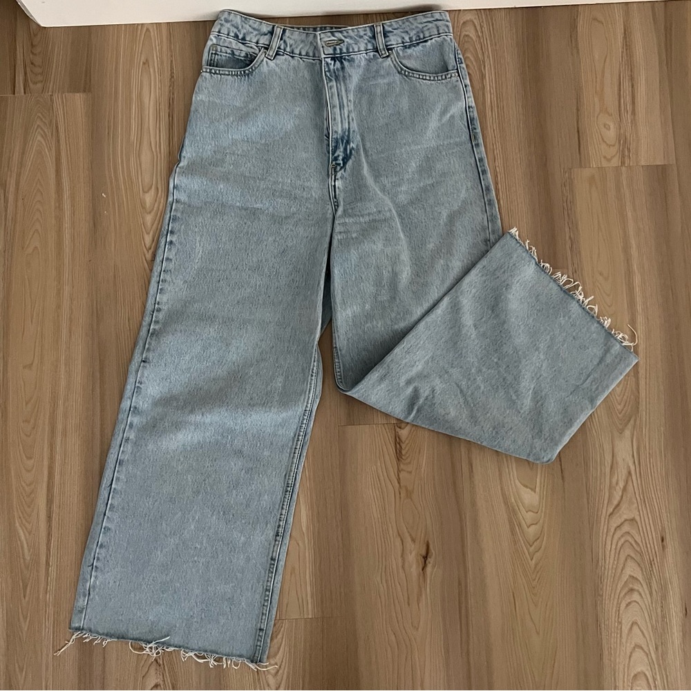 Mango Light Blue Flare & Wide Leg Jeans